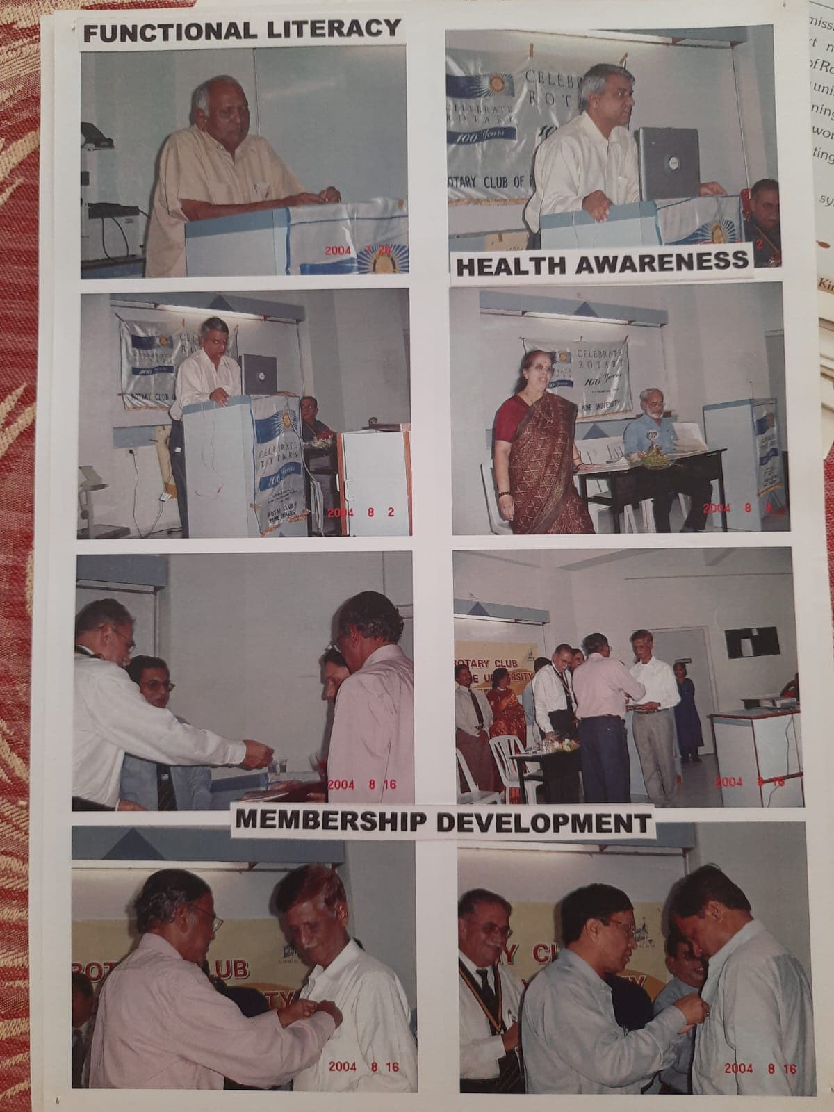 Scanned album page 5 from the 2004-05 Rotary year